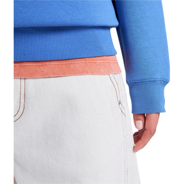 2026 Roxy Mujer Surf Stoked Crew Sudadera Cepillada Vint ERJFT05061 - Dutch Blue
